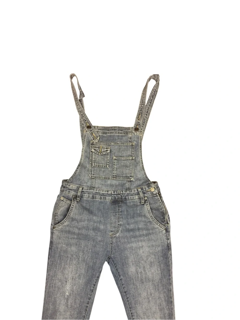 Free People Light Blue Denim Overalls